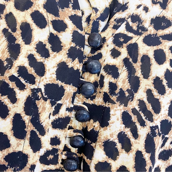A.L.C. Daisy Silk Leopard Print Mini Dress Kim Kardashian - Picture 10 of 14
